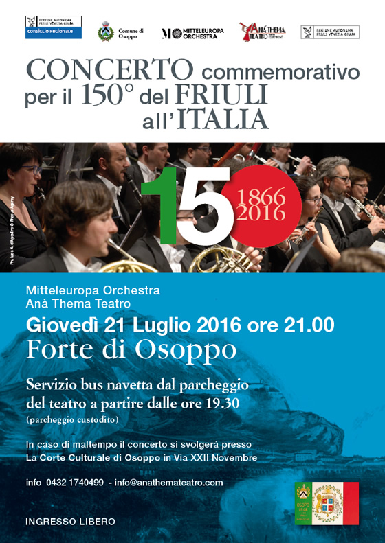 Osoppo: concerto per i 150 anni del Friuli all'Italia